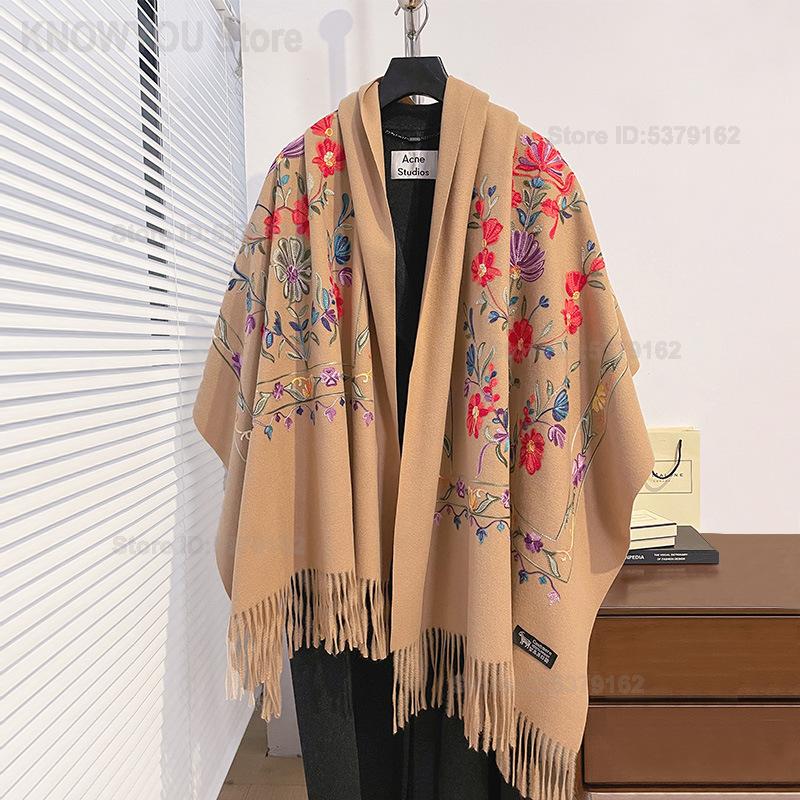 ผ้าคลุมไหล่ลายดอกไม้ปักลายสไตล - Go Ethnic Fashion บทวิจารณ์และราคา