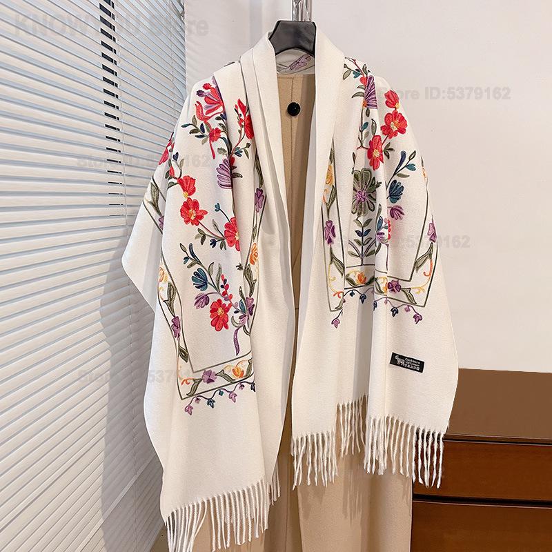 ผ้าคลุมไหล่ลายดอกไม้ปักลายสไตล - Go Ethnic Fashion บทวิจารณ์และราคา