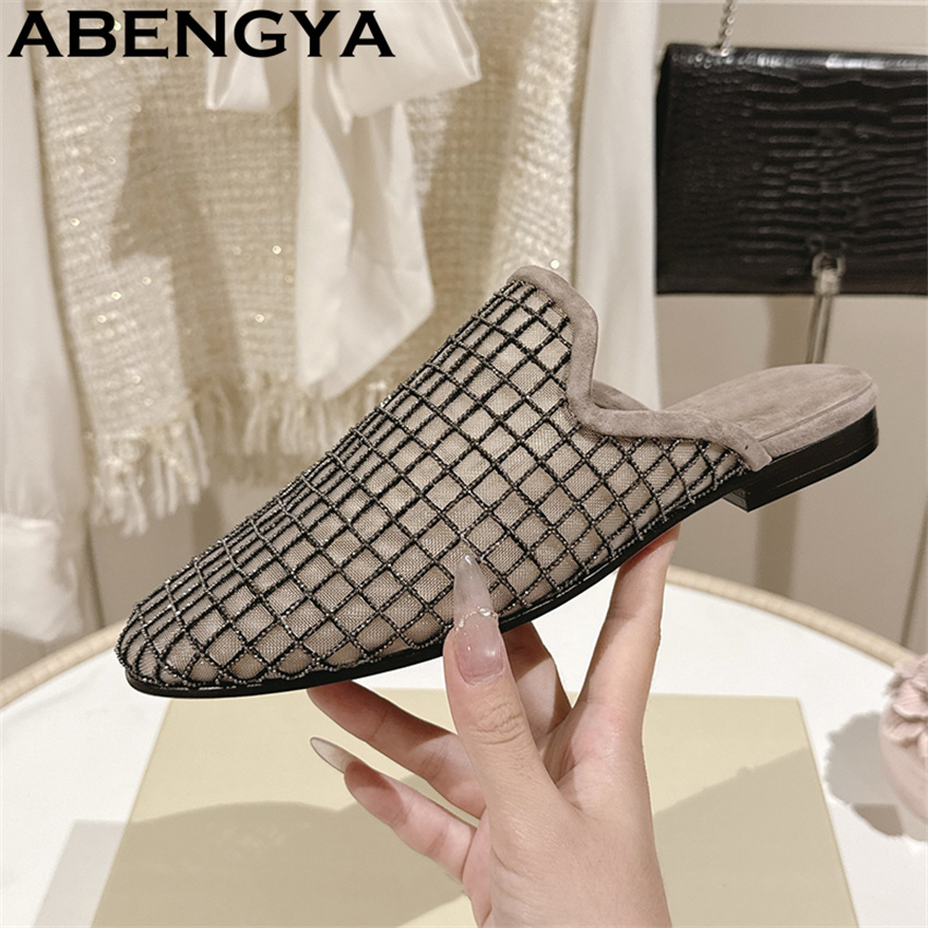 รองเท้าสลิปเปอร์แบบสวมหัวมน ผ้ - Ethnic Fashion Women บทวิจารณ์และราคา